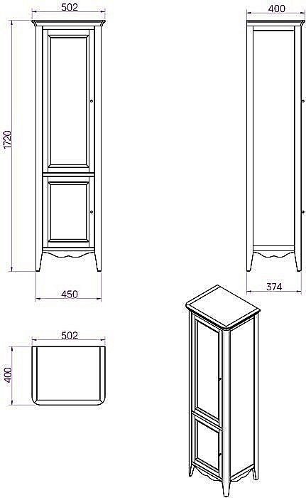 Колонка Tiffany World Veronica NUOVO VER2050 для ванной в интернет-магазине сантехники Sanbest