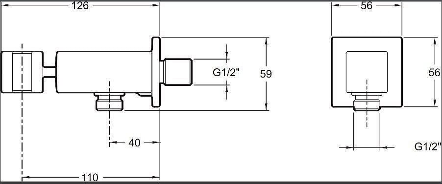 Штуцер Jacob Delafon EO E14791-CP купить в интернет-магазине сантехники Sanbest