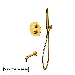 Смеситель для ванны WhiteCross Y YSET10GLB матовое золото купить в интернет-магазине сантехники Sanbest