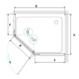 Душевой уголок RGW Passage PA-091B 90x100 35089190-14 стекло прозрачное/профиль черный купить в интернет-магазине Sanbest