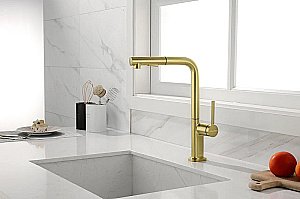 Смеситель для кухни Paulmark Neo Ne214419-LG  светлое золото купить в интернет-магазине сантехники Sanbest