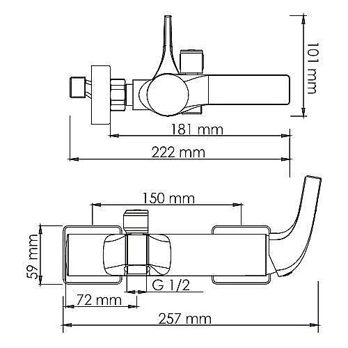 Смеситель для ванны WasserKRAFT Sauer 7101 купить в интернет-магазине сантехники Sanbest