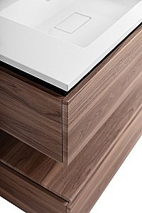 Нижняя тумба Cezares SLIDER-800-1C-PI-NA-P орех дымчатый для ванной в интернет-магазине сантехники Sanbest