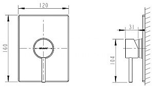 Смеситель для душа Bravat ARC PB86061C-A-ENG купить в интернет-магазине сантехники Sanbest