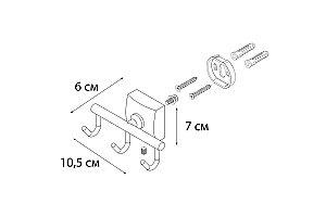 Крючок FIXSEN KVADRO FX-61305C купить в интернет-магазине сантехники Sanbest