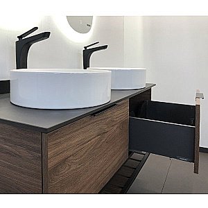 Тумба с раковиной Comforty Порто 00-00001287 120 дуб тёмно-коричневый для ванной в интернет-магазине Sanbest