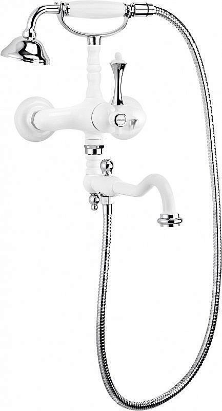 Смеситель для ванны Cezares Margot VDFM2-BIO белый/ручка хром купить в интернет-магазине сантехники Sanbest