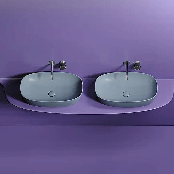 Раковина Ceramica Nova Element 60 CN6049MHL серо-голубая матовая купить в интернет-магазине Sanbest