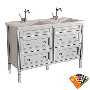 Тумба с раковиной с 2-мя ящиками Caprigo ALBION–promo 125 цвет на заказ для ванной в интернет-магазине Sanbest