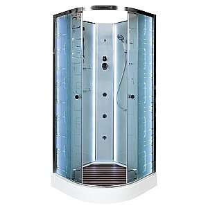 Душевая кабина DTO ЕМ1580 N LED с гидромассажем 80х80 купить в интернет-магазине Sanbest