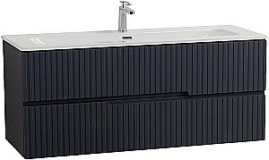 Тумба с раковиной Cezares DUET-N 120 DUET-N-1200-2C-SO-GR-P графит для ванной в интернет-магазине Sanbest