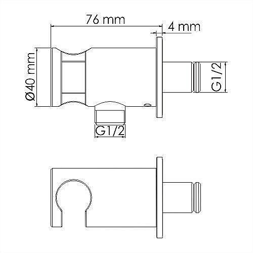 Подключение для шланга WasserKRAFT A135 купить в интернет-магазине сантехники Sanbest