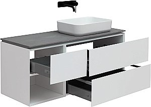 Тумба с раковиной Allen Brau INFINITY 1.21007.WM 120 R белая матовая для ванной в интернет-магазине Sanbest