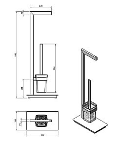 Стойка для ванной Langberger Accessories 72481 купить в интернет-магазине сантехники Sanbest