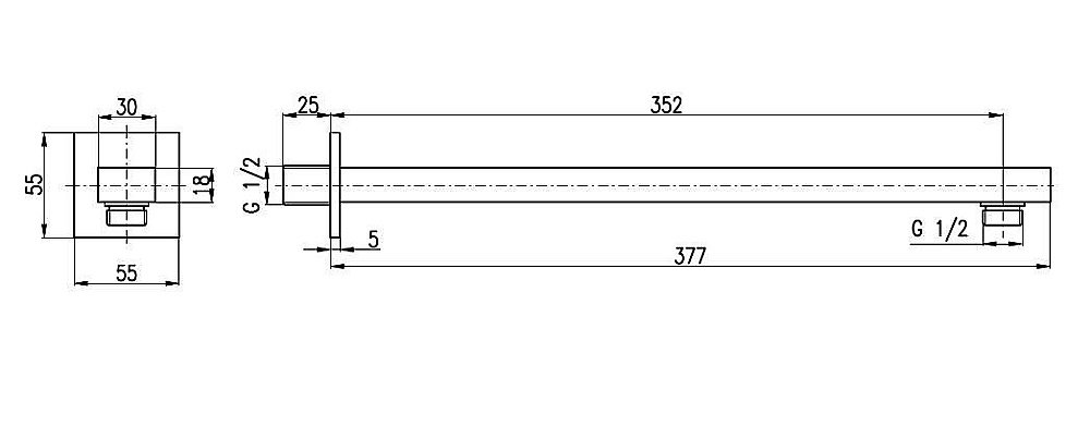 Держатель верхнего душа Rav-Slezak MD0450Z золото купить в интернет-магазине сантехники Sanbest