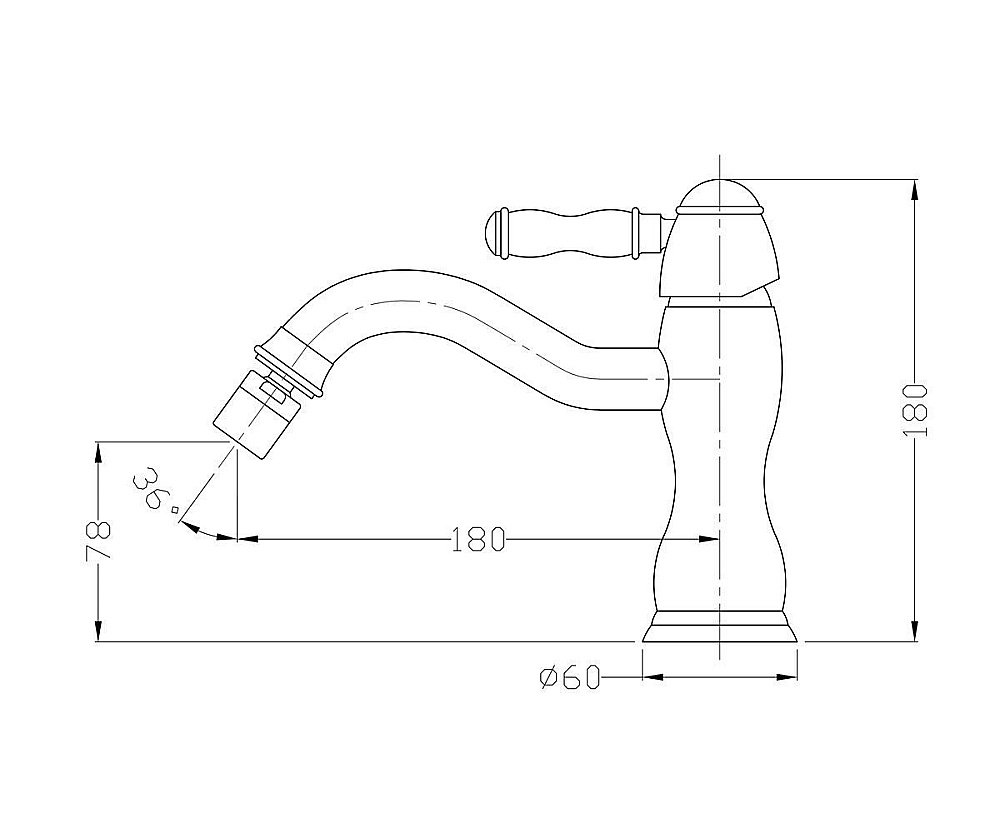 Смеситель для биде Bronze De Luxe TIFFANY 1902CR купить в интернет-магазине сантехники Sanbest