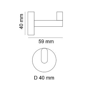 Крючок Webert Rimini RI500401010 золото купить в интернет-магазине сантехники Sanbest