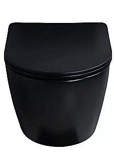 Унитаз подвесной GID Bm2198 черный матовый, с крышкой микролифт, безободковый купить в интернет-магазине Sanbest