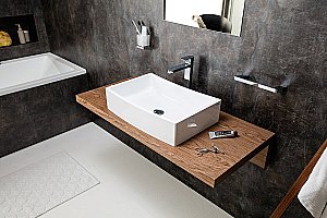 Столешница с раковиной Ravak L 100x55x5 орех для ванной в интернет-магазине сантехники Sanbest