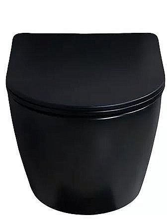 Унитаз подвесной GID Bm2198 черный матовый, с крышкой микролифт, безободковый купить в интернет-магазине Sanbest