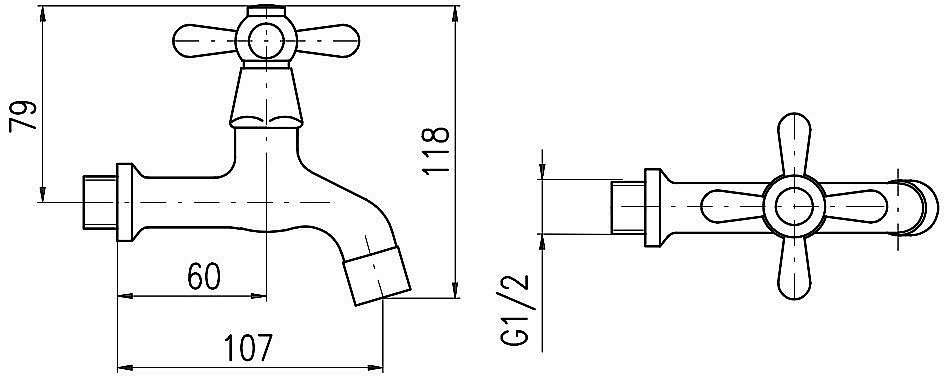Кран садовый Rav-Slezak МORAVA MK193CMAT черный матовый купить в интернет-магазине сантехники Sanbest