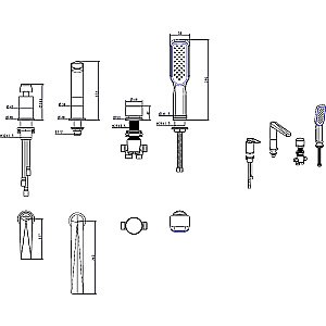 Смеситель для ванны Boheme Venturo 370-SGM сталь глянец купить в интернет-магазине сантехники Sanbest