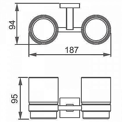 Стакан для зубных щеток Aquanet 6184D купить в интернет-магазине сантехники Sanbest