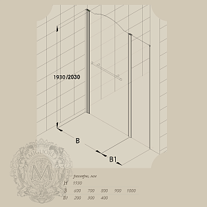 Душевая дверь Migliore Diadema 22661 80x203 матовое правая хром купить в интернет-магазине Sanbest