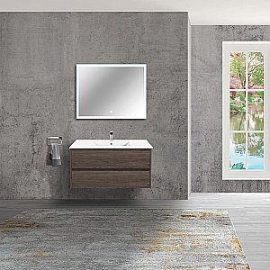 Тумба с раковиной Vincea Gio 100 R.Oak для ванной в интернет-магазине Sanbest