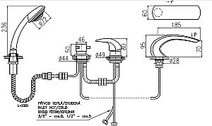 Смеситель на борт ванны RAV-Slezak DUNAJ D472.5PZ золото купить в интернет-магазине сантехники Sanbest