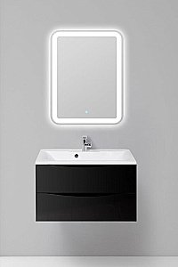 Тумба с раковиной Belbagno MARINO 100 подвесная Nero Lucido для ванной в интернет-магазине Sanbest