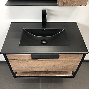 Тумба с раковиной Comforty Бонн 00-00001936 75 дуб темный для ванной в интернет-магазине Sanbest