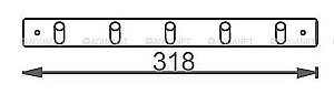 Планка 5-крючков Aquanet 264924 купить в интернет-магазине сантехники Sanbest