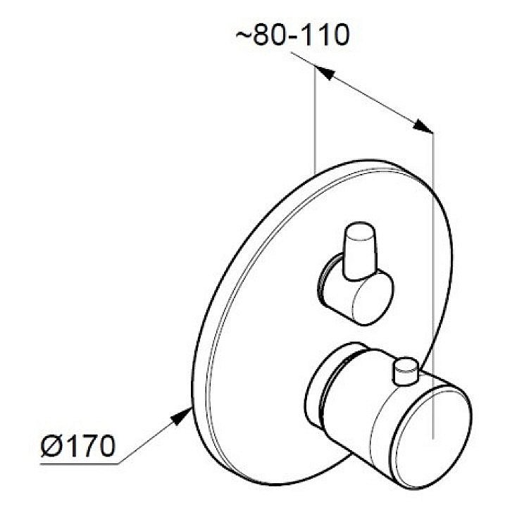 Смеситель для душа Kludi Balance 528308775 черный купить в интернет-магазине сантехники Sanbest