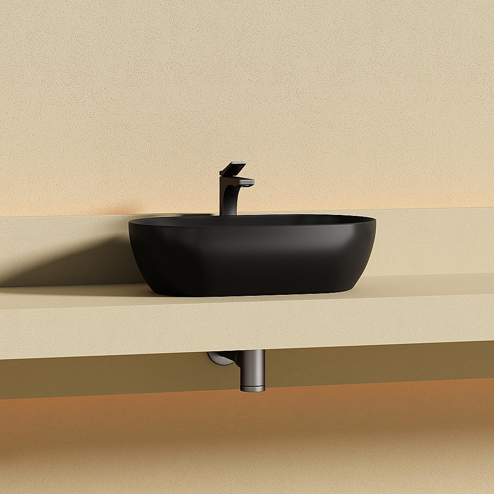 Раковина Ceramica Nova Twist CN12001MB черная матовая купить в интернет-магазине Sanbest