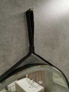 Зеркало с подсветкой Art&Max Milan AM-Mil-800-DS-F-Nero 80 в ванную от интернет-магазине сантехники Sanbest
