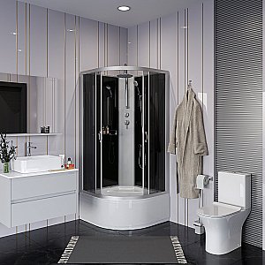 Душевая кабина Niagara Classic NG-2509-14BKT 100х100 купить в интернет-магазине Sanbest