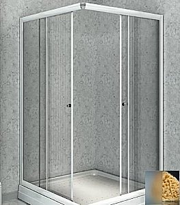 Душевой уголок Радомир Дрим 90х100 стекло матовое/профиль белый купить в интернет-магазине Sanbest