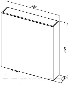 Зеркальный шкаф Aquanet Алвита New 277537 80 дуб веллингтон купить в интернет-магазине сантехники Sanbest