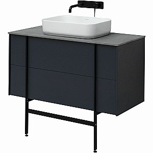 Тумба с раковиной Allen Brau Reality 100 1.32007.AM антрацит матовый для ванной в интернет-магазине Sanbest