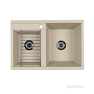 Мойка для кухни Акватон Делия 78 DBL 1A723132DE290 бежевый купить в интернет-магазине сантехники Sanbest