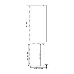 Душевое ограждение WasserKRAFT Rur 30W39GR-FL 90 профиль графит/стекло рифленое купить в интернет-магазине Sanbest
