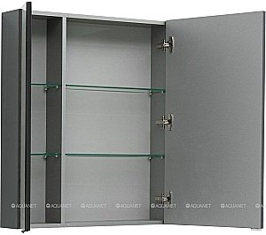 Зеркальный шкаф Aquanet Алвита 90 серый антрацит купить в интернет-магазине сантехники Sanbest