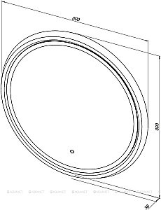 Зеркало Aquanet Дакар 80 белый в ванную от интернет-магазине сантехники Sanbest