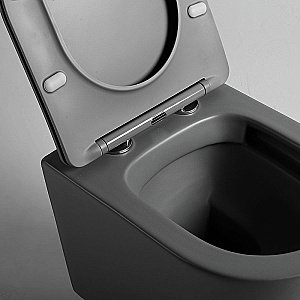Унитаз Vincea Piatti VT1-11SMA безободковый, с крышкой микролифт, антрацит матовый купить в интернет-магазине Sanbest
