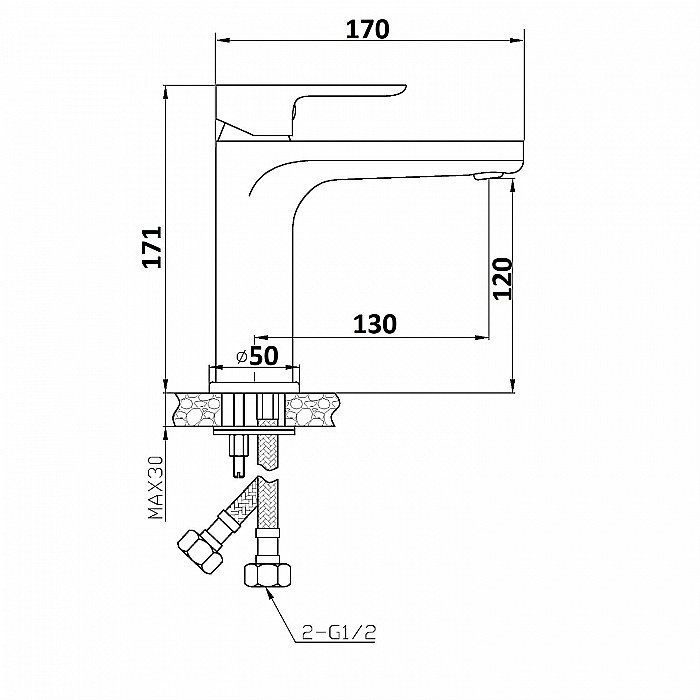 Смеситель для раковины Agger Gorgeous A0202100 хром купить в интернет-магазине сантехники Sanbest