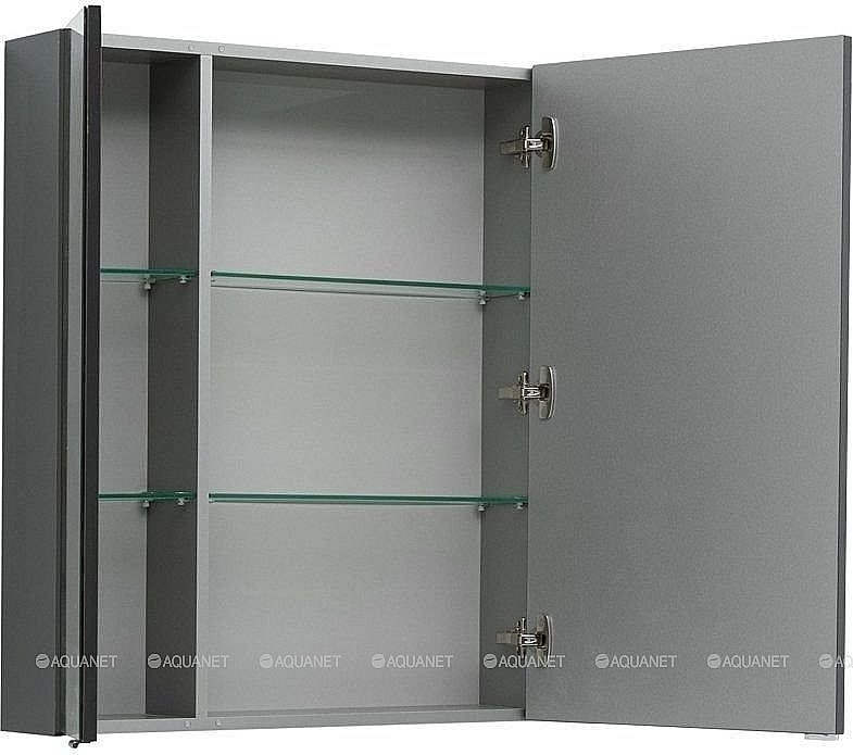 Зеркальный шкаф Aquanet Алвита 90 серый антрацит купить в интернет-магазине сантехники Sanbest