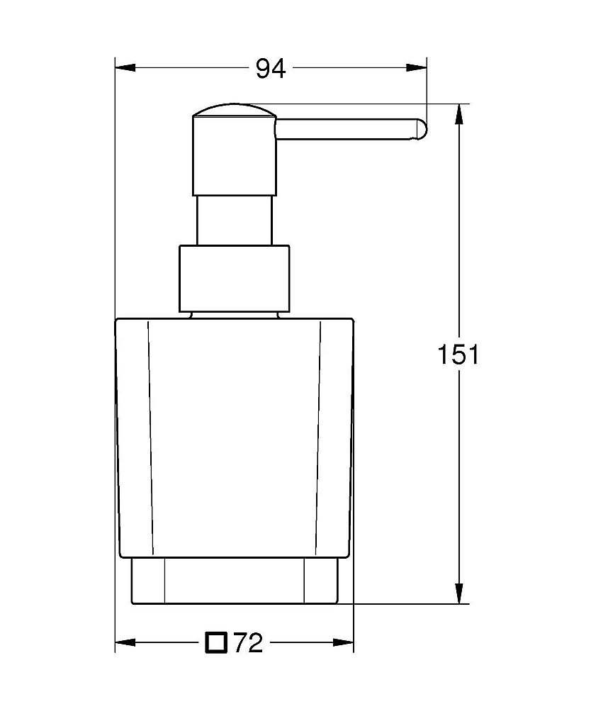 Диспенсер жидкого мыла GROHE Selection Cube купить в интернет-магазине сантехники Sanbest