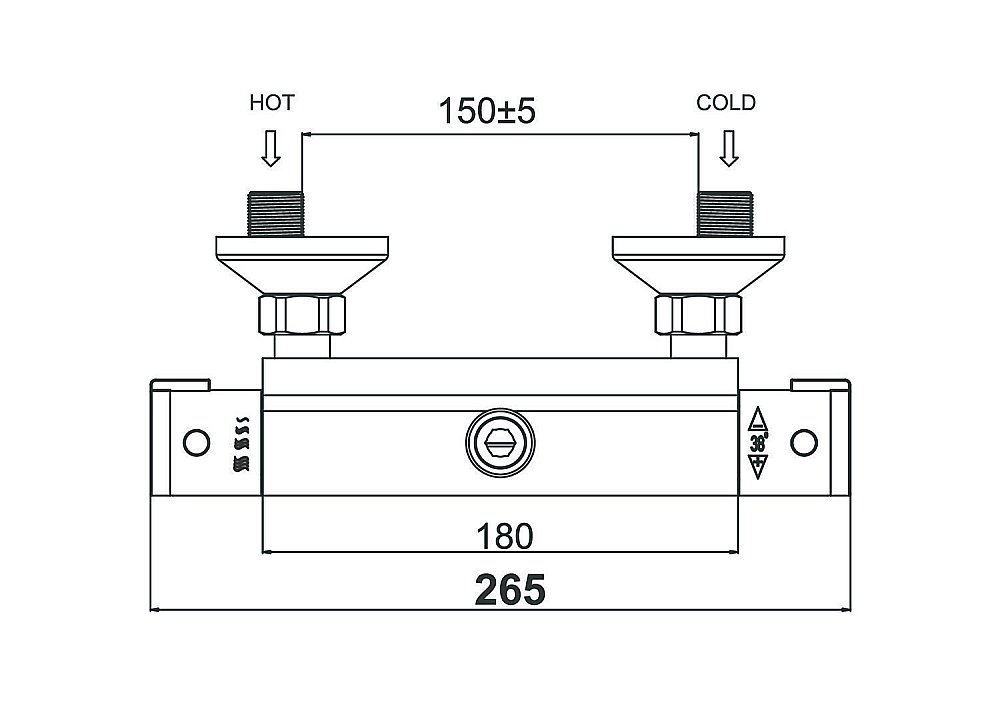 Смеситель для душа D&K Bayern Potsdam DA2153101 купить в интернет-магазине сантехники Sanbest