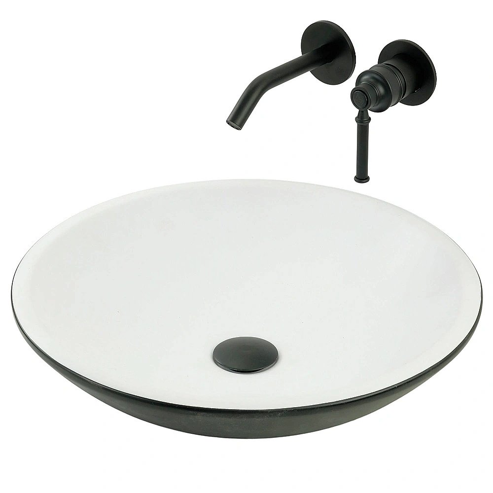 Раковина накладная Migliore ARENA 31398 белая/черная матовая купить в интернет-магазине Sanbest